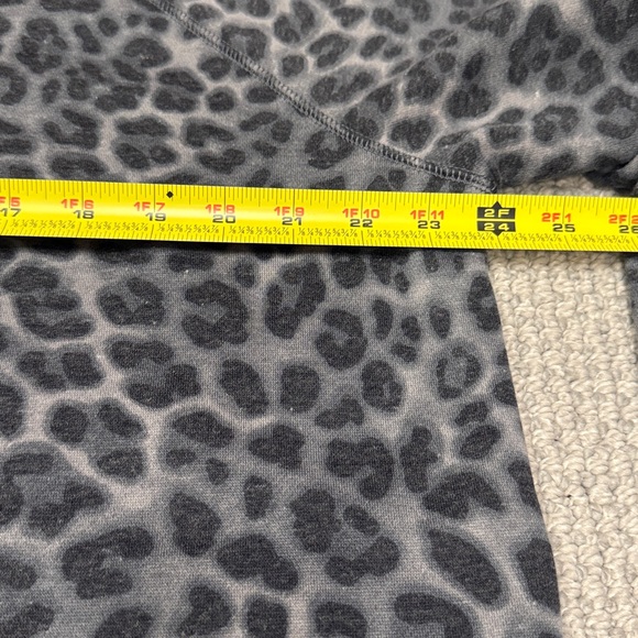 Black and Gray Distressed Cheetah Print Sweatshirt, Size Large - Picture 7 of 10